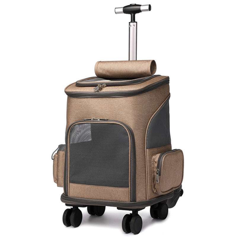 Portable Traveling, Folding Trolley Pet Backpack