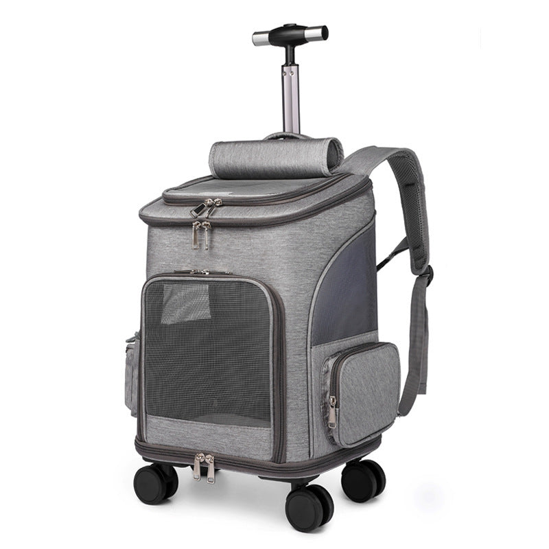 Portable Traveling, Folding Trolley Pet Backpack