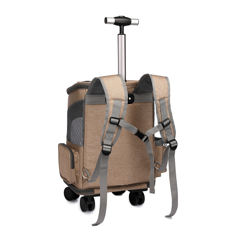 Portable Traveling, Folding Trolley Pet Backpack