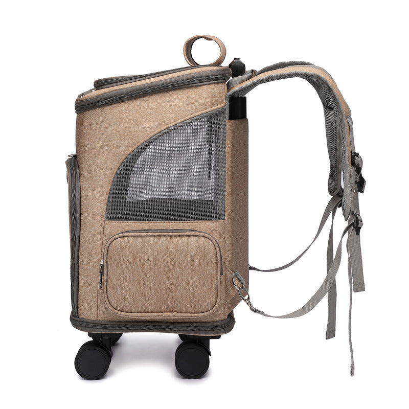Portable Traveling, Folding Trolley Pet Backpack