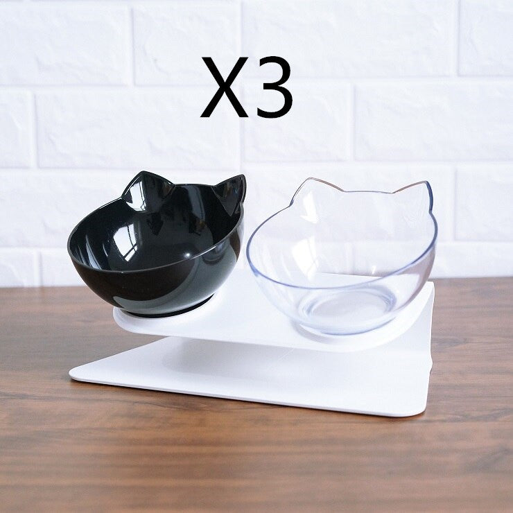 Tax Non Slip Double Feeder Bowl With Raised Stand