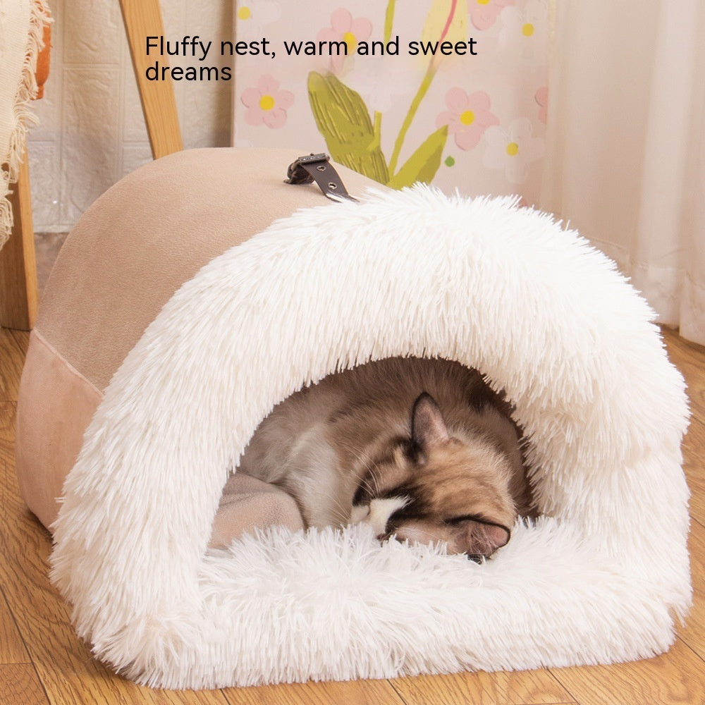 Fully assembled portable modular pet nest for small dogs