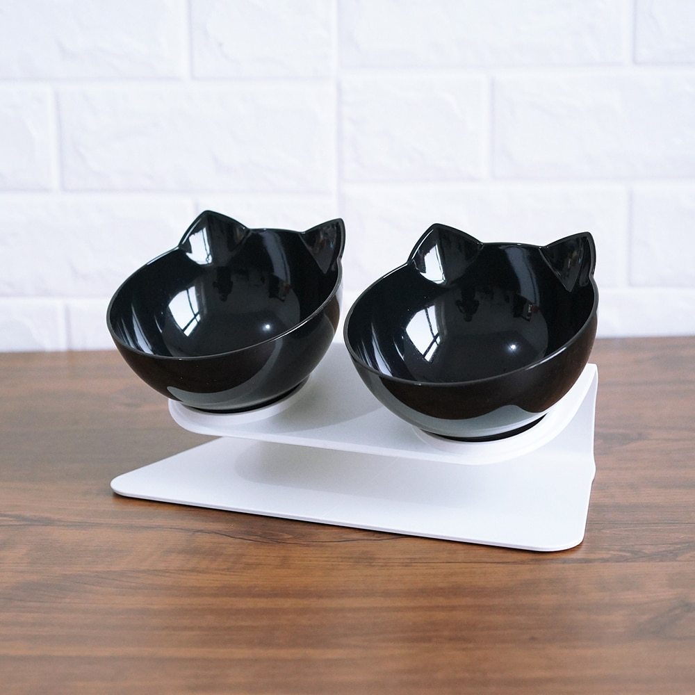Tax Non Slip Double Feeder Bowl With Raised Stand